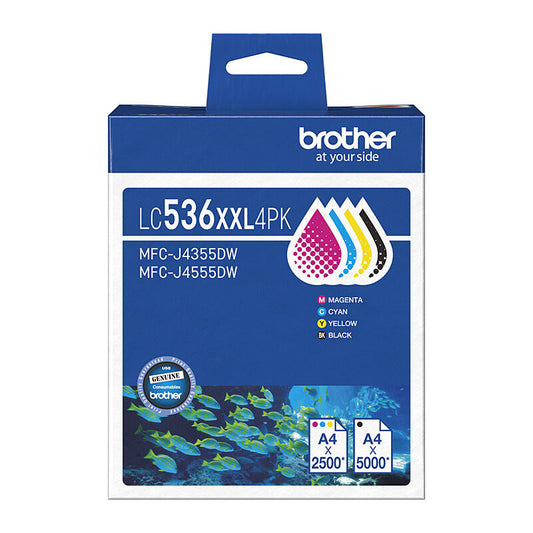 Brother LC-536XXL BCMY ( Black,Cyan, Yellow & Magenta) Colour Ink Pack