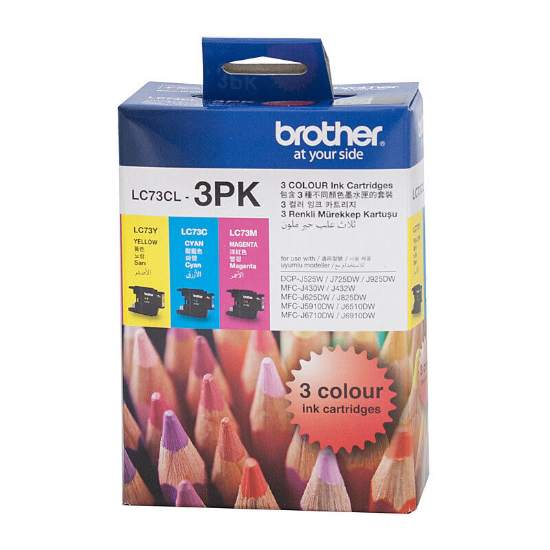 Brother LC73 CYM (Cyan, Yellow & Magenta) Colour Pack