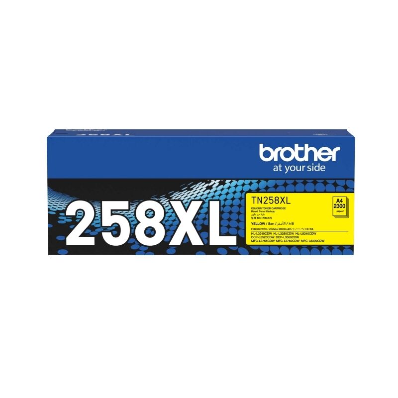 Brother TN258XL Yellow Toner Laser Cartridge