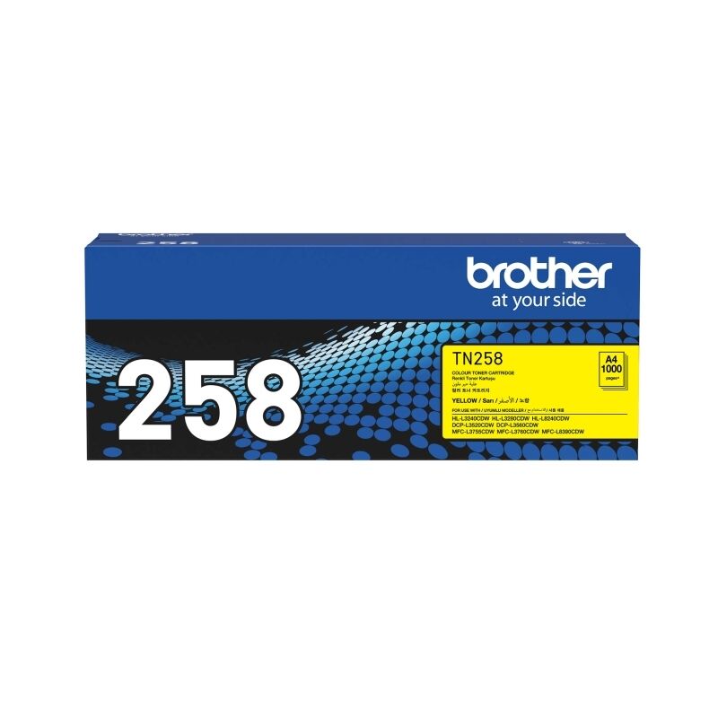Brother TN258 Yellow Toner Laser Cartridge