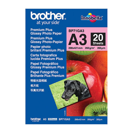 Brother BP71GA3 Glossy Photo Paper - A3 Size