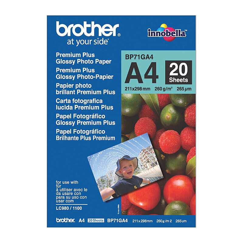 Brother BP71GA4 Glossy Photo Paper - A4 Size