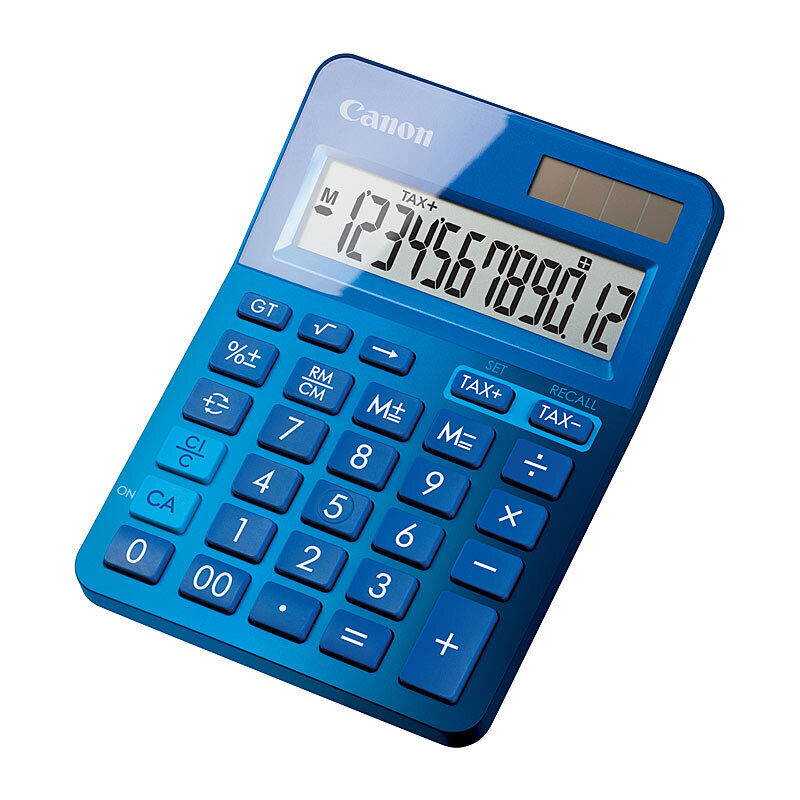 Canon LS -123MBL Compact Desktop Calculator - Blue