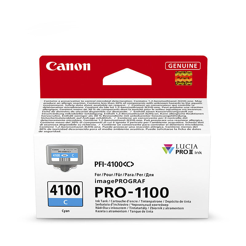 Canon PFI4100 Cyan Ink Cartridge