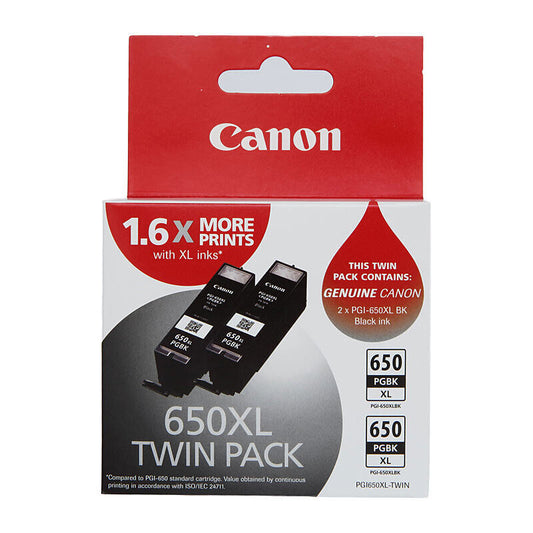 Canon PGI650XL Black Ink Cartridges Twin Pack