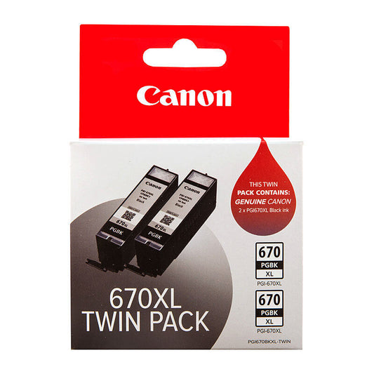 Canon PGI670XL Black Ink Cartridges Twin Pack