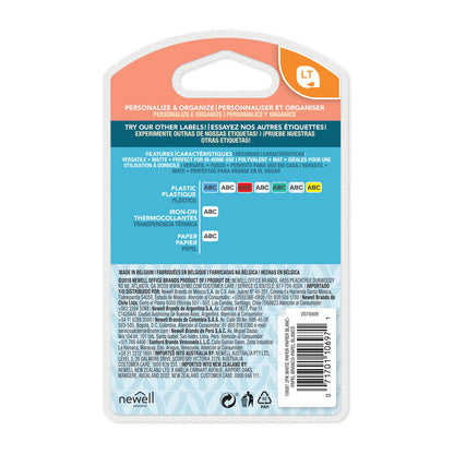 Dymo LT LetraTag Plastic 12 mm x 4m White - 2 Pack