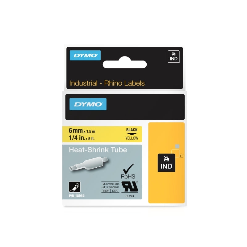 Dymo Rhino Heat Shrink Label 6 mm Yellow