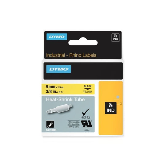 Dymo Rhino Heat Shrink Label 9 mm Yellow