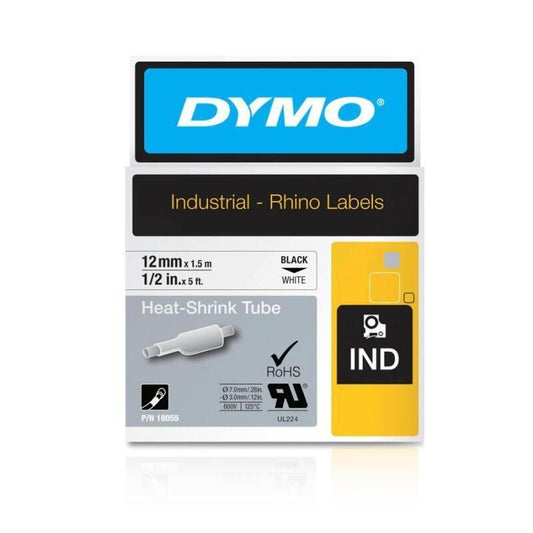 Dymo Rhino Heat Shrink Tube 12 mm White