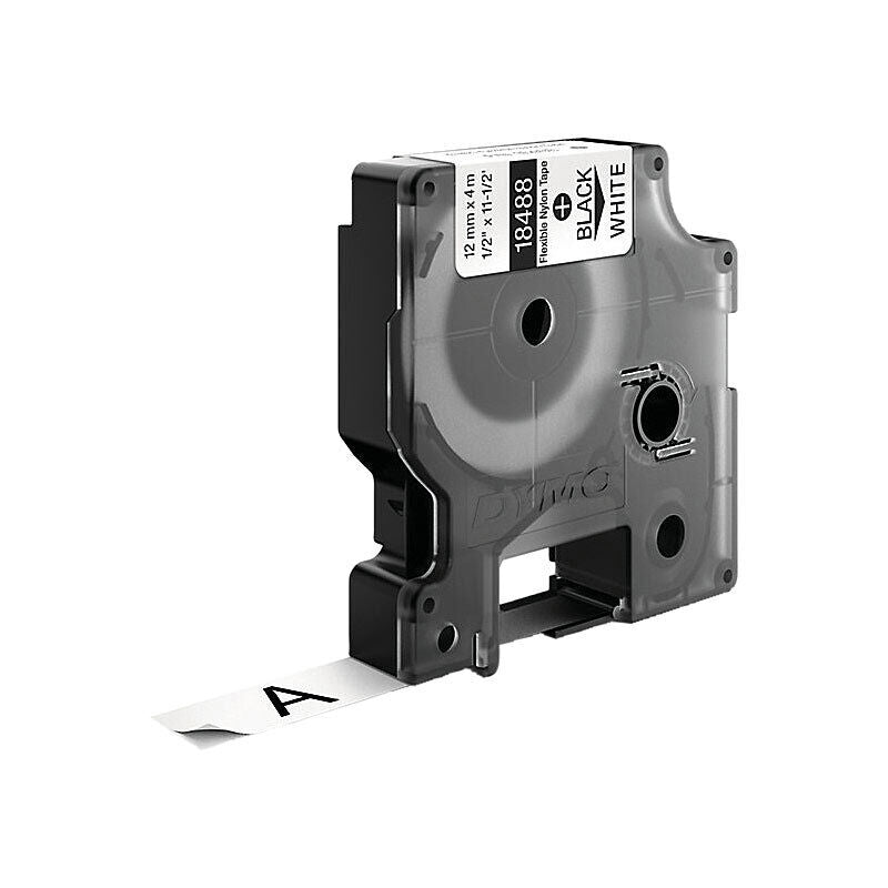 Dymo Rhino Black on White 12 mm Tape