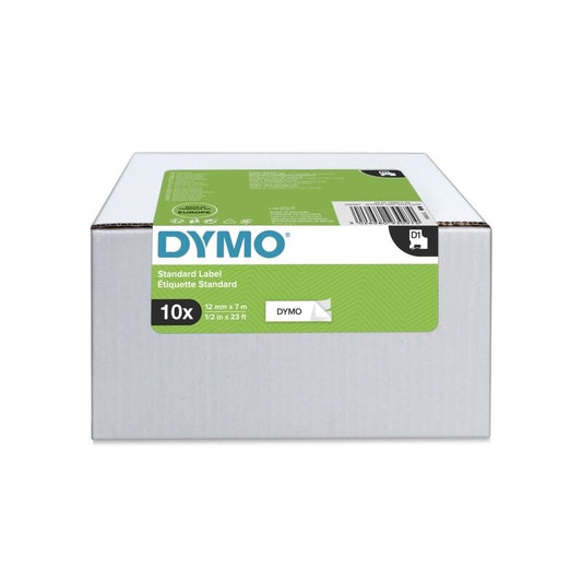 Dymo D1 Black/White 12 mm x 7m - Pack of 10