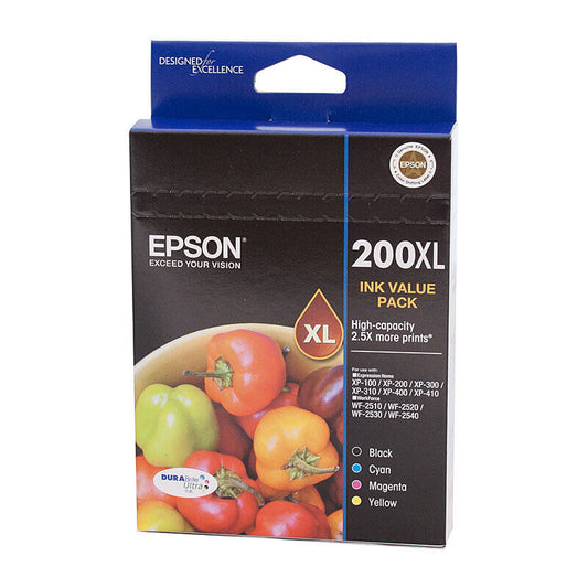 Epson 200XL Value Pack - 4 High Capacity Ink Cartridges