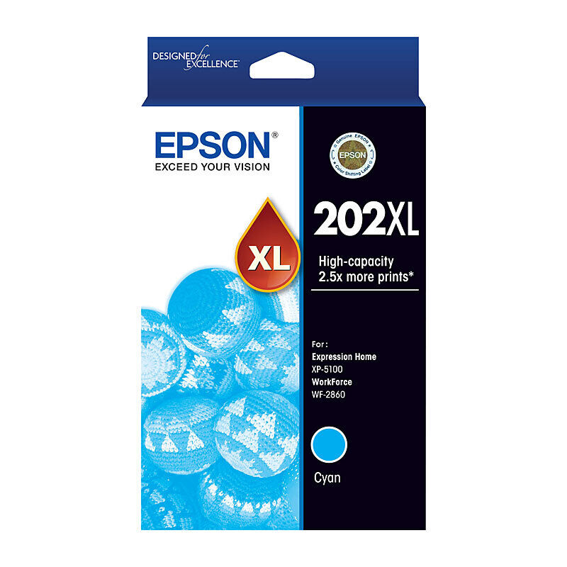Epson 202XL High Capacity Cyan Ink Cartridge