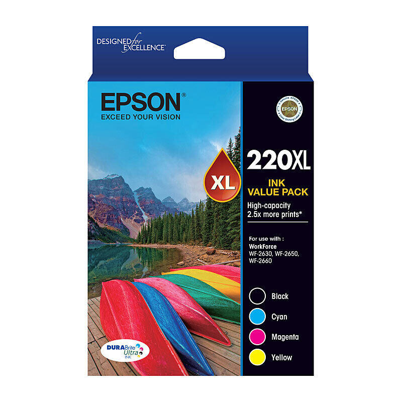 Epson 220XL Value Pack - 4 High Capacity Ink Cartridges