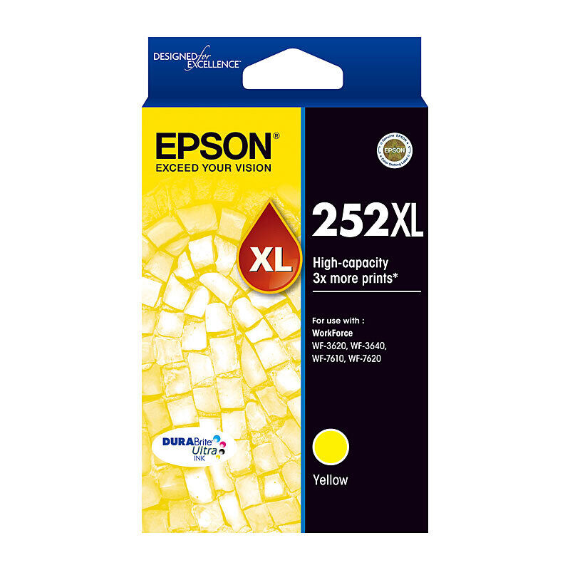 Epson 252XL High Capacity Yellow Ink Cartridge