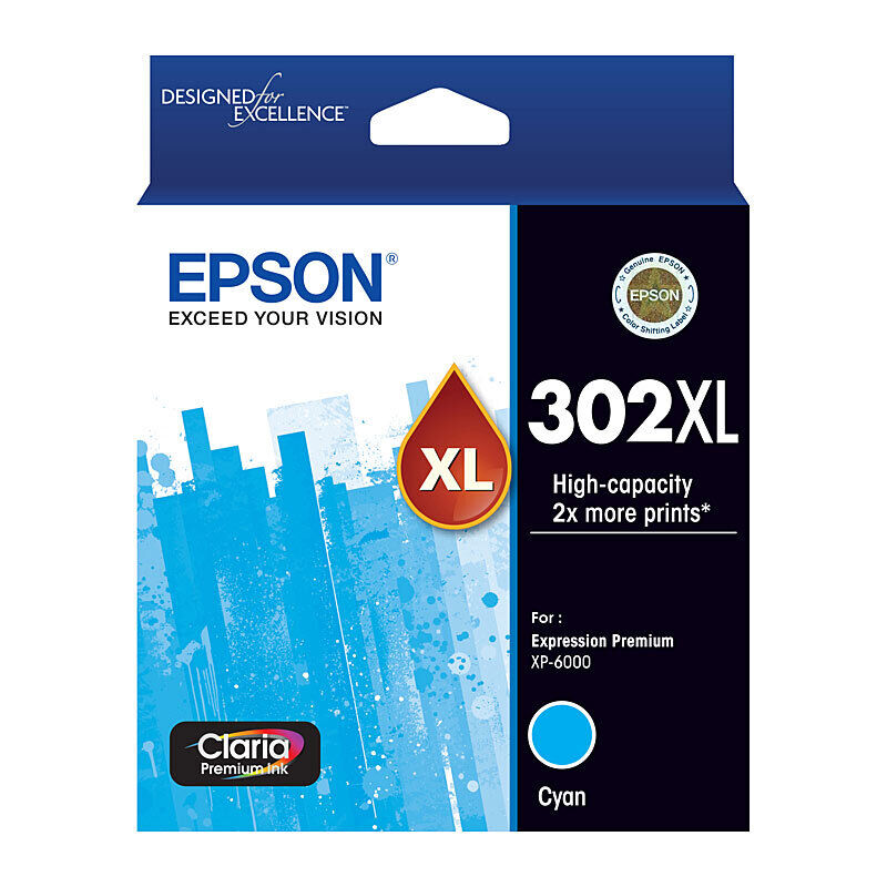 Epson 302XL High Capacity Cyan Ink Cartridge