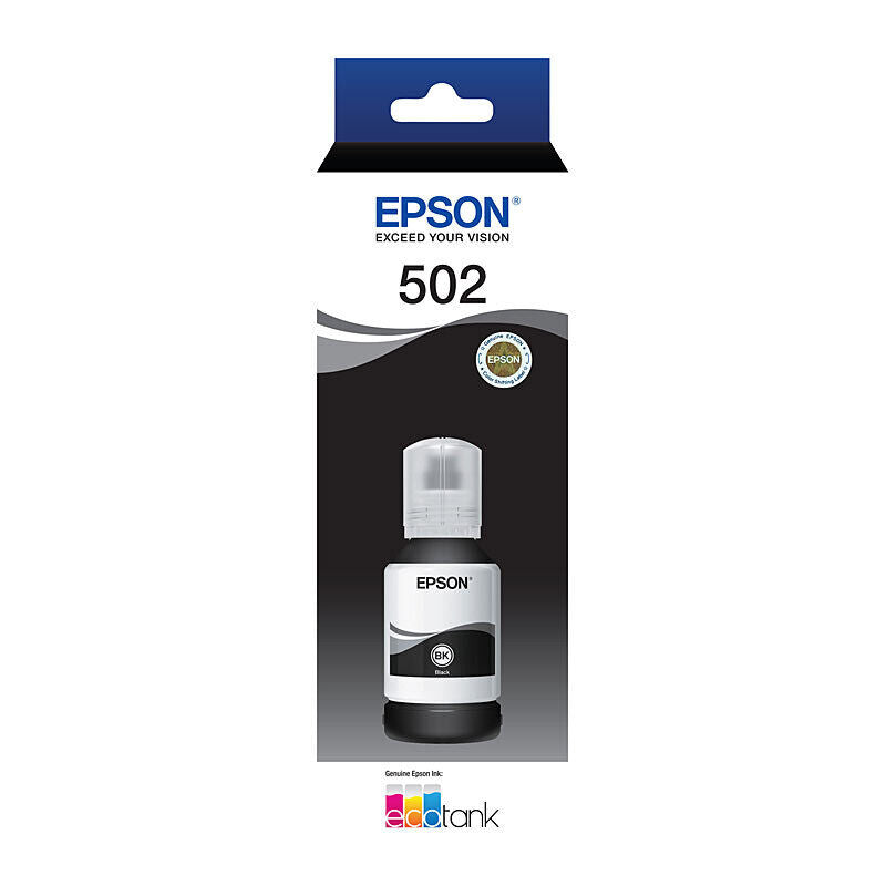 Epson 502 Black Ink Bottle (127mL EcoTank Refill)