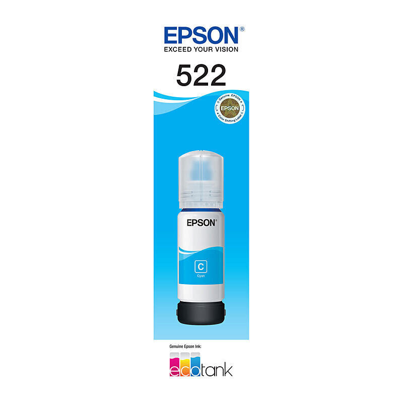 Epson T522 Cyan EcoTank Ink Bottle