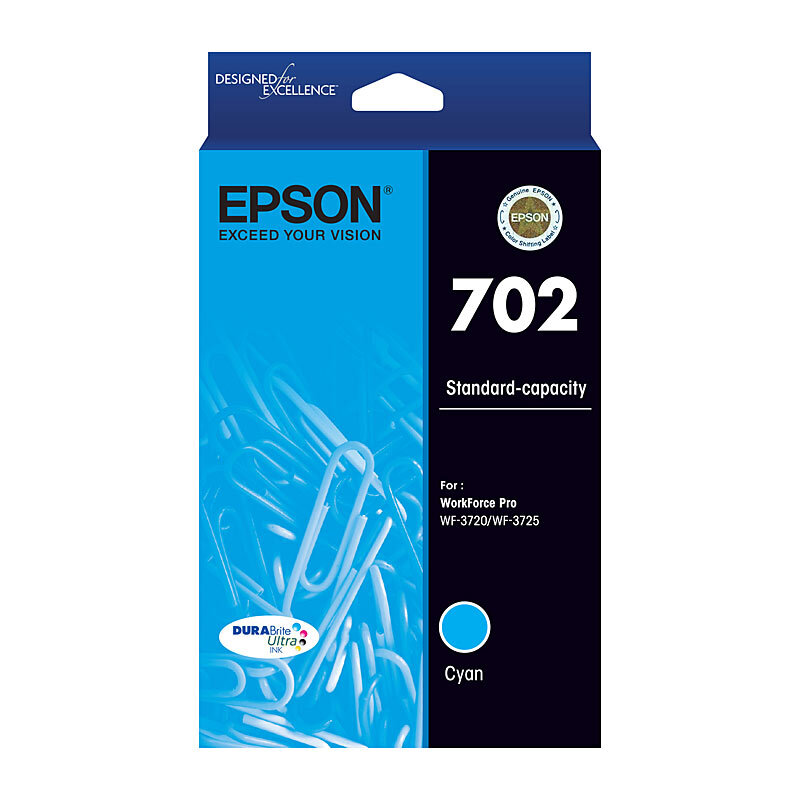 Epson 702 Standard Capacity Cyan Ink Cartridge