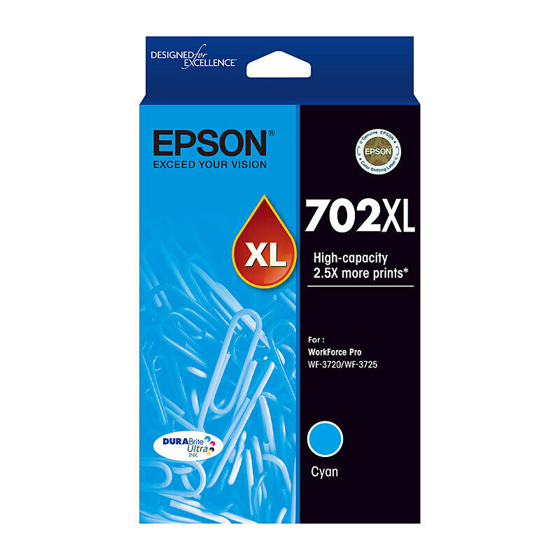 Epson 702XL High Capacity Cyan Ink Cartridge