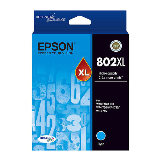 Epson 802XL High Capacity Cyan Ink Cartridge