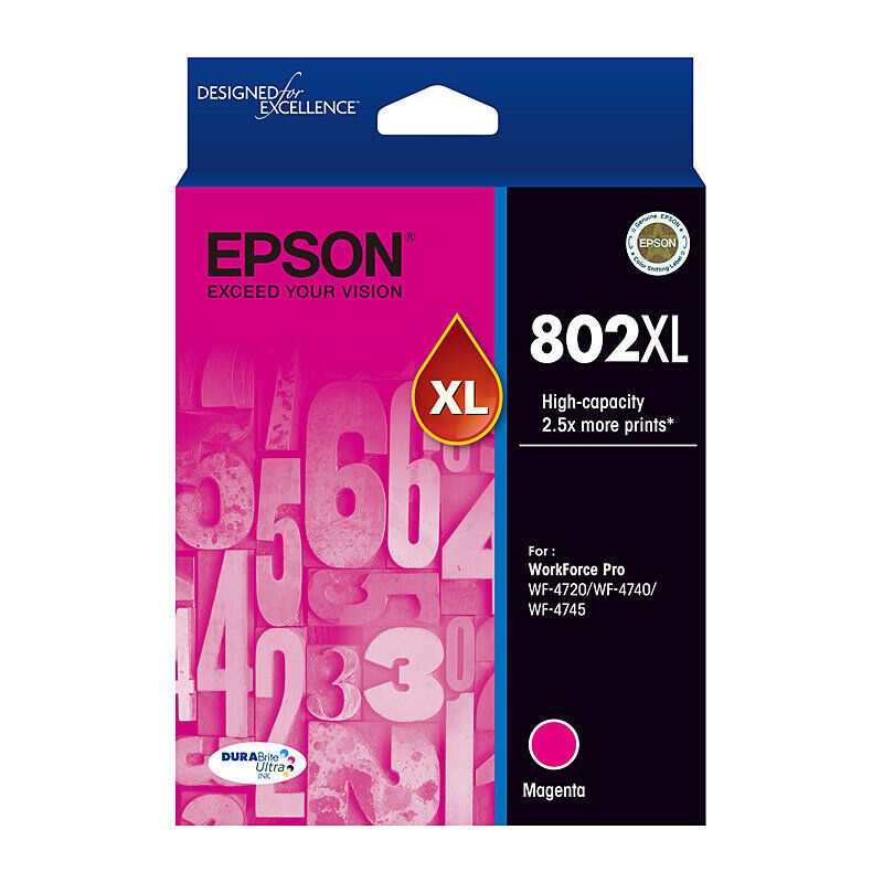 Epson 802XL High Capacity Magenta Ink Cartridge