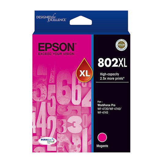 Epson 802XL High Capacity Magenta Ink Cartridge