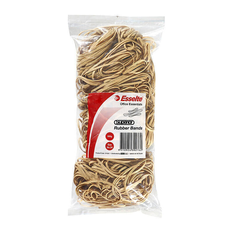 Esselte Super Rubber Bands Size 34 - 500g Pack