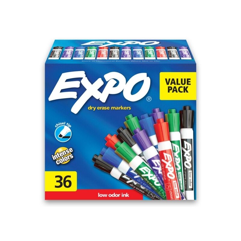 Expo Double Ended Whiteboard Marker Assorted - Box of 36