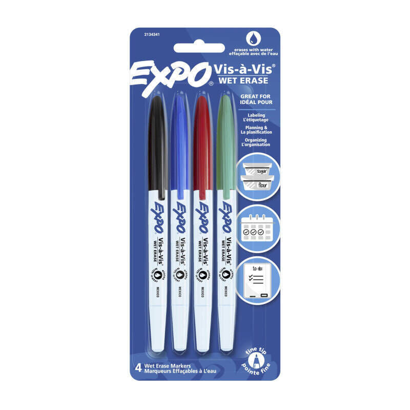Expo Wet Erase Whiteboard Marker - Pack of 4 (Box of 6)