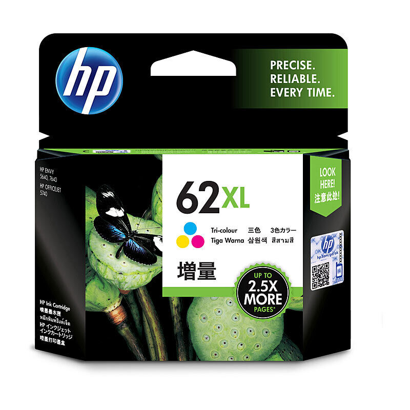 HP (Hewlett Packard) #62XL Colour Ink Cartridge C2P07AA