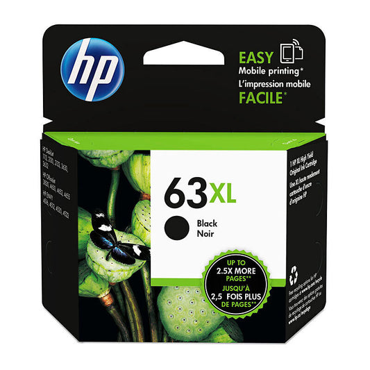 HP (Hewlett Packard) #63XL Black Ink Cartridge F6U64AA