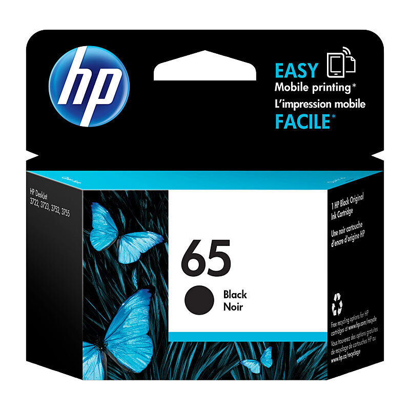 HP (Hewlett Packard) #65 Black Ink Cartridge N9K02AA