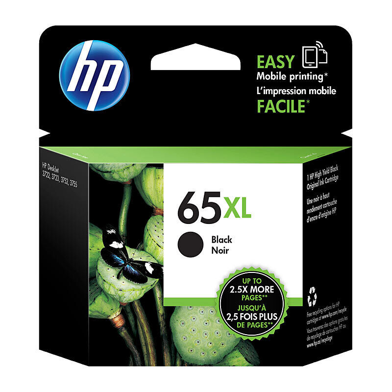 HP (Hewlett Packard) #65XL Black Ink Cartridge N9K04AA