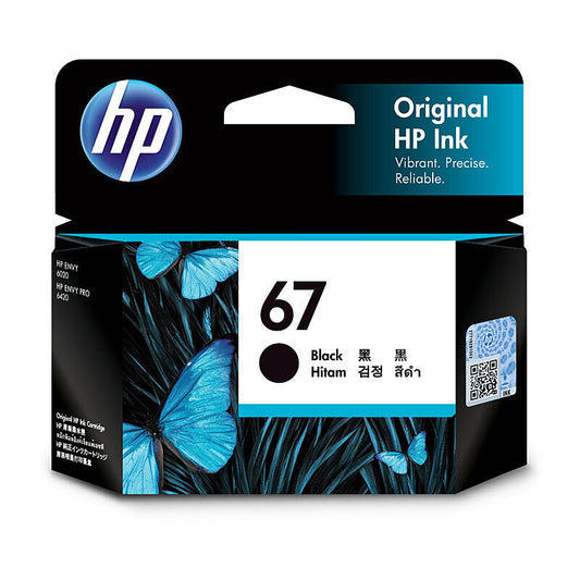 HP (Hewlett Packard) #67 Black Ink Cartridge 3YM56AA