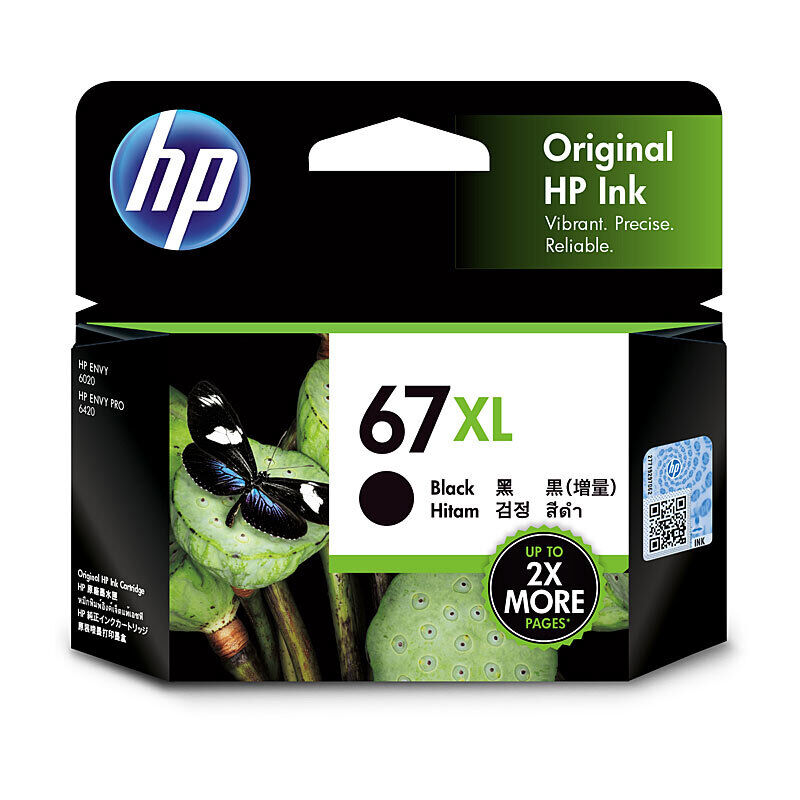 HP (Hewlett Packard) #67XL Black Ink Cartridge 3YM57AA