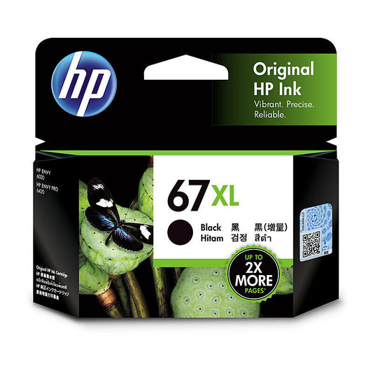 HP (Hewlett Packard) #67XL Black Ink Cartridge 3YM57AA