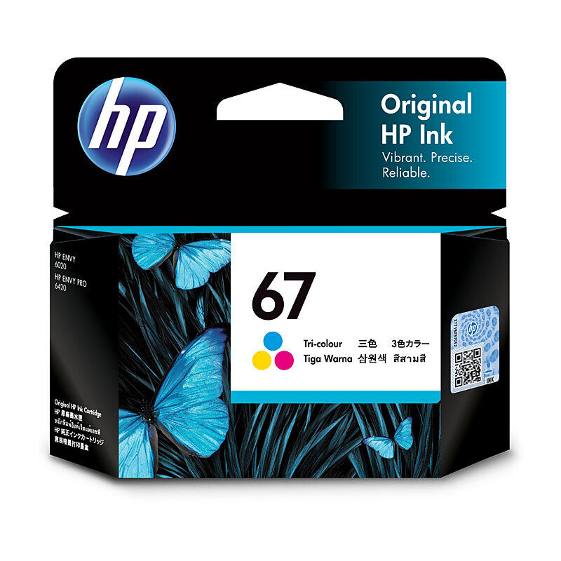 HP (Hewlett Packard) #67 Tri Colour Ink Cartridge 3YM55AA