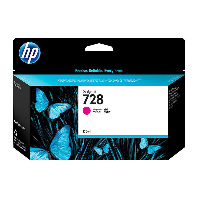 HP (Hewlett Packard) #728 130ml Magenta Ink Cartridge (F9J66A)