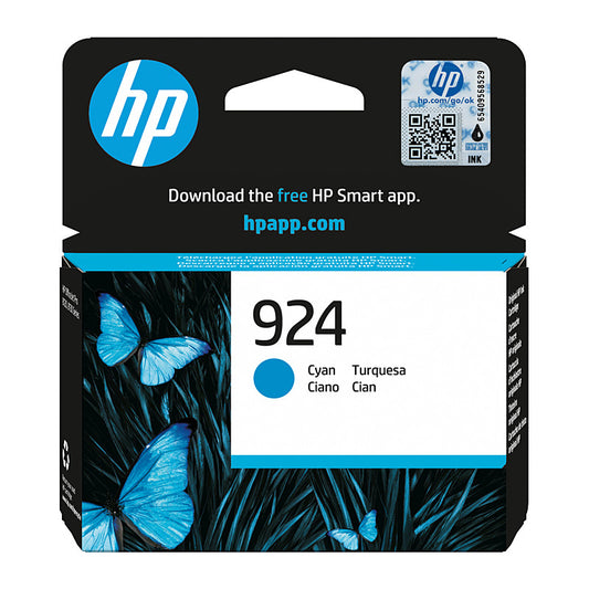 HP (Hewlett Packard) #924 Cyan Ink Cartridge 4K0U3NA
