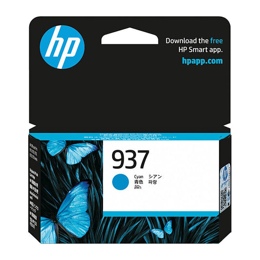 HP (Hewlett Packard) #937 Cyan Ink Cartridge (4S6W2NA)