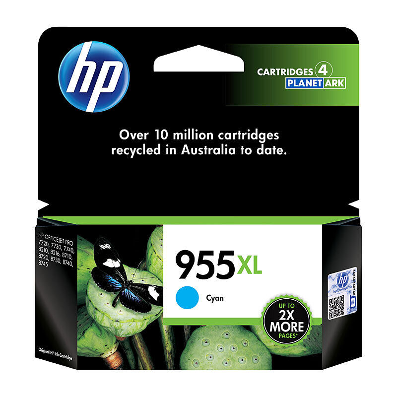 HP (Hewlett Packard) #955XL Cyan Ink Cartridge L0S63AA