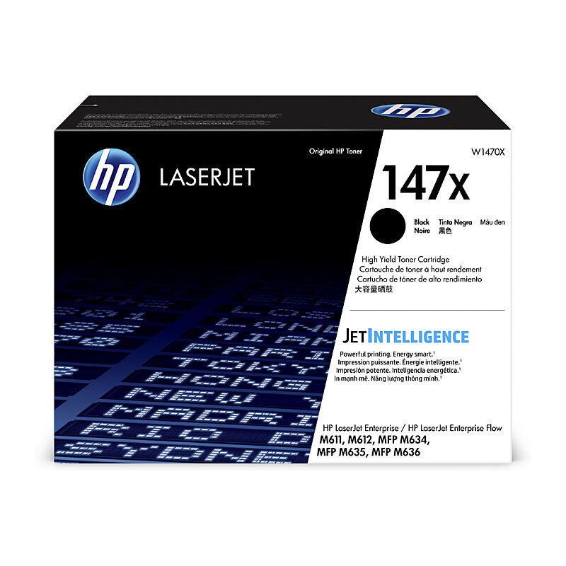 HP (Hewlett Packard) #147X Black Toner Laser Cartridge W1470X