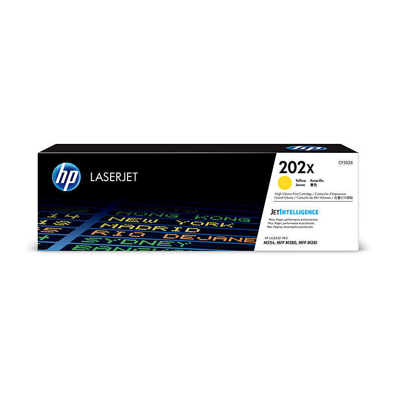 HP (Hewlett Packard) #202X Yellow Toner Laser Cartridge CF502X