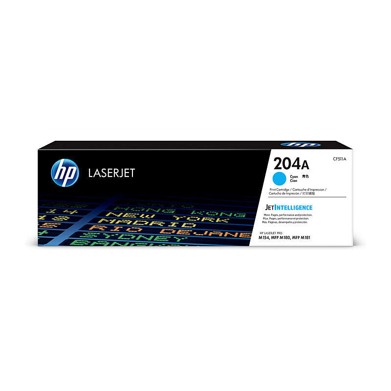 HP (Hewlett Packard) #204A Cyan Toner Laser Cartridge CF511A