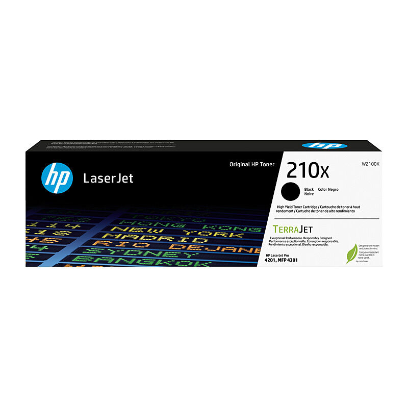 HP (Hewlett Packard) #210X Black Toner Laser Cartridge W2100X