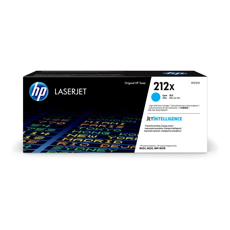 HP (Hewlett Packard) #212X Cyan Toner Laser Cartridge W2121X
