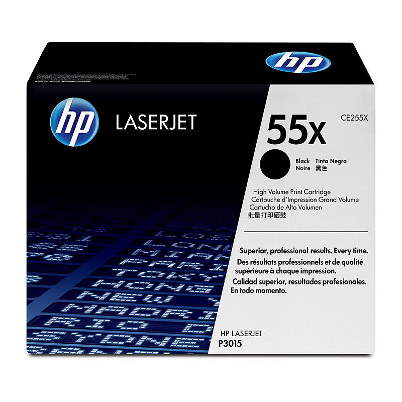 HP (Hewlett Packard) #55X Black Toner Laser Cartridge CE255X