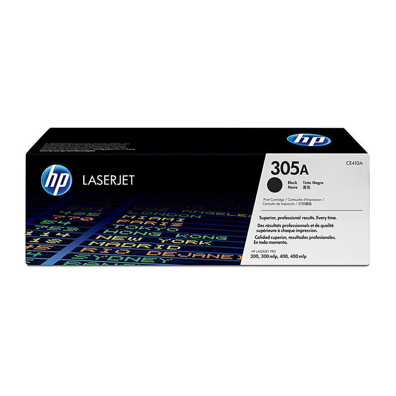 HP #305A Black Toner Laser Cartridge CE410A